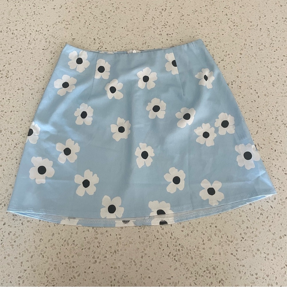 Princess Polly/ Blue Floral A-Line Skirt